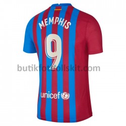 FC Barcelona Memphis Depay 9 Hemma Matchtröja 2021/22 Kortärmad