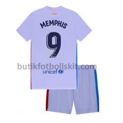 FC Barcelona Memphis Depay 9 Barn Borta Matchtröja 2021/22 Kortärmad