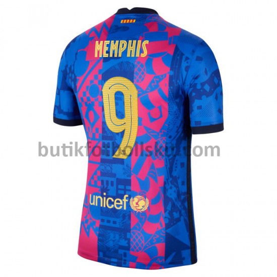 FC Barcelona Memphis Depay 9 Tredje Matchtröja 2021/22 Kortärmad