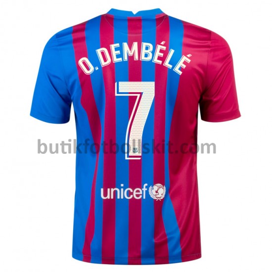 FC Barcelona O. Dembele 7 Hemma Matchtröja 2021/22 Kortärmad