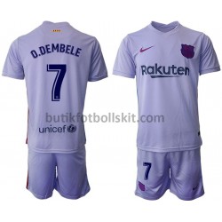 FC Barcelona O.Dembele 7 Barn Borta Matchtröja 2021/22 Kortärmad