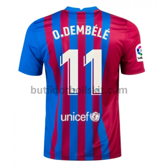 FC Barcelona Ousmane Dembele 11 Hemma Matchtröja 2021/22 Kortärmad