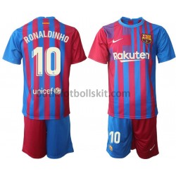FC Barcelona Ronaldinho 10 Barn Hemma Matchtröja 2021/22 Långärmad