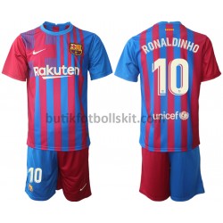 FC Barcelona Ronaldinho 10 Barn Hemma Matchtröja 2021/22 Kortärmad