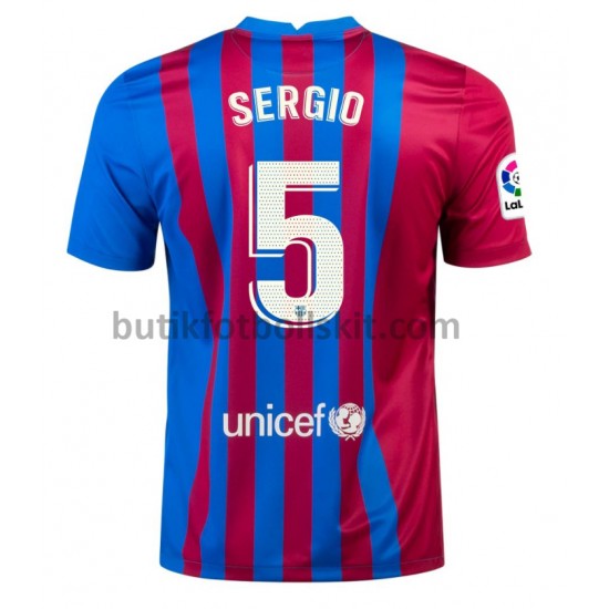 FC Barcelona Sergio Busquets 5 Hemma Matchtröja 2021/22 Kortärmad