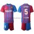 FC Barcelona Sergio Busquets 5 Barn Hemma Matchtröja 2021/22 Kortärmad