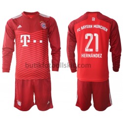 FC Bayern München Lucas Hernandez 21 Barn Hemma Matchtröja 2021/22 Långärmad