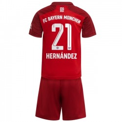 FC Bayern München Lucas Hernandez 21 Barn Hemma Matchtröja 2021/22 Kortärmad