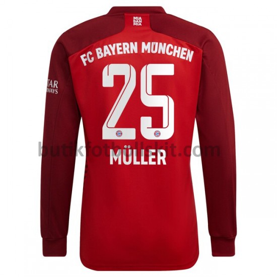 FC Bayern München Thomas Müller 25 Hemma Matchtröja 2021/22 Långärmad