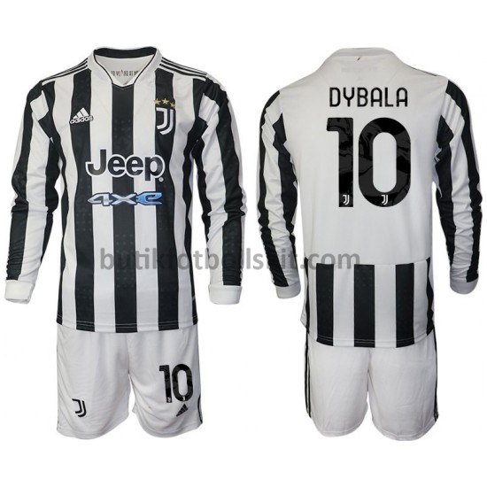 Juventus Dybala 10 Barn Hemma Matchtröja 2021/22 Långärmad