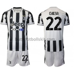 Juventus Federico Chiesa 22 Barn Hemma Matchtröja 2021/22 Kortärmad