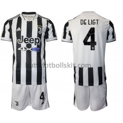 Juventus Matthijs de Ligt 4 Barn Hemma Matchtröja 2021/22 Kortärmad