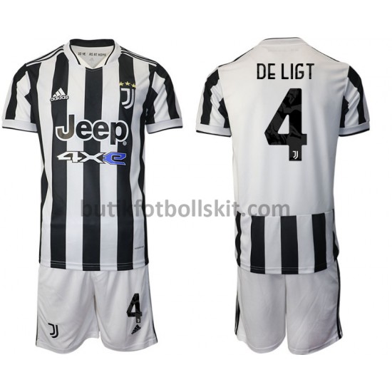 Juventus Matthijs de Ligt 4 Barn Hemma Matchtröja 2021/22 Kortärmad