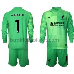 Liverpool Målvakt Alisson Becker 1 Barn Hemma Matchtröja 2021/22 Långärmad