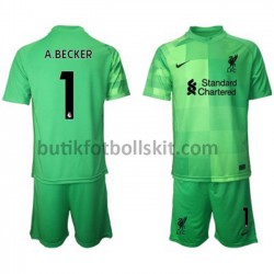 Liverpool Målvakt Alisson Becker 1 Barn Hemma Matchtröja 2021/22 Kortärmad