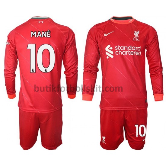 Liverpool Mane 10 Barn Hemma Matchtröja 2021/22 Långärmad
