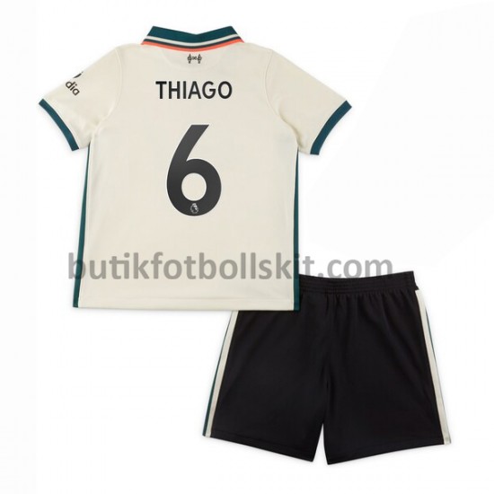 Liverpool Thiago Alcantara 6 Barn Borta Matchtröja 2021/22 Kortärmad