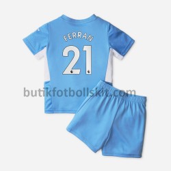 Manchester City Ferran Torres 21 Barn Hemma Matchtröja 2021/22 Kortärmad