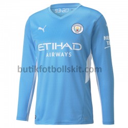 Manchester City Hemma Matchtröja 2021/22 Långärmad