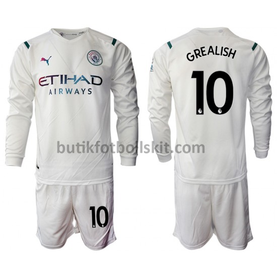 Manchester City Jack Grealish 10 Barn Borta Matchtröja 2021/22 Långärmad