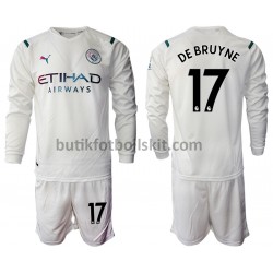 Manchester City Kevin De Bruyne 17 Barn Borta Matchtröja 2021/22 Långärmad