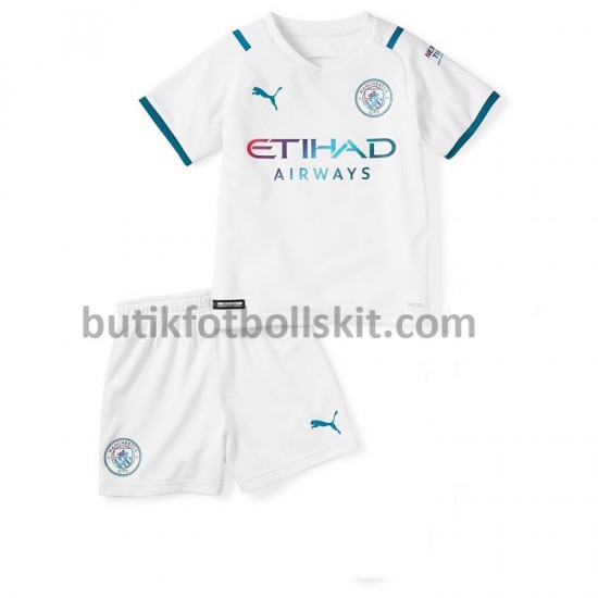 Manchester City Barn Borta Matchtröja 2021/22 Kortärmad