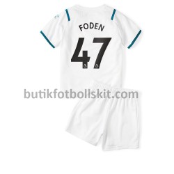Manchester City Phil Foden 47 Barn Borta Matchtröja 2021/22 Kortärmad
