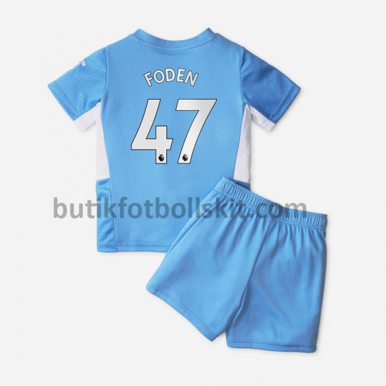 Manchester City Phil Foden 47 Barn Hemma Matchtröja 2021/22 Kortärmad