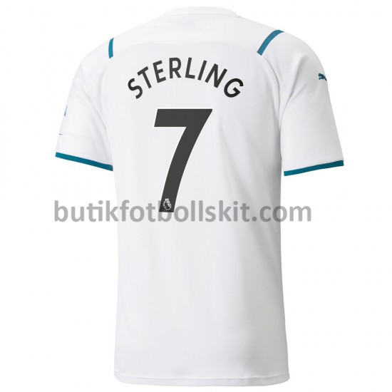 Manchester City Raheem Sterling 7 Borta Matchtröja 2021/22 Kortärmad