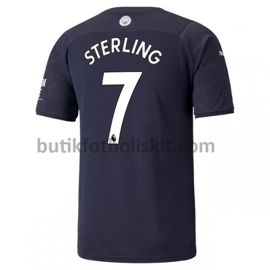 Manchester City Raheem Sterling 7 Fjärde Matchtröja 2021/22 Kortärmad