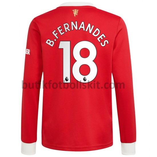 Manchester United Bruno Fernandes 18 Hemma Matchtröja 2021/22 Långärmad