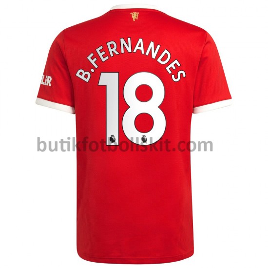 Manchester United Bruno Fernandes 18 Hemma Matchtröja 2021/22 Kortärmad