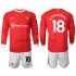 Manchester United Bruno Fernandes 18 Barn Hemma Matchtröja 2021/22 Långärmad