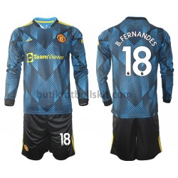 Manchester United Bruno Fernandes 18 Barn Tredje Matchtröja 2021/22 Långärmad