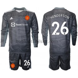 Manchester United Dean Henderson 26 Målvakt Barn Borta Matchtröja 2021/22 Långärmad