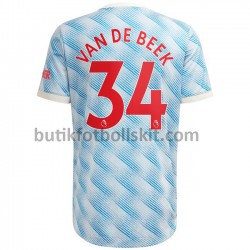 Manchester United Donny Van De Beek 34 Borta Matchtröja 2021/22 Kortärmad