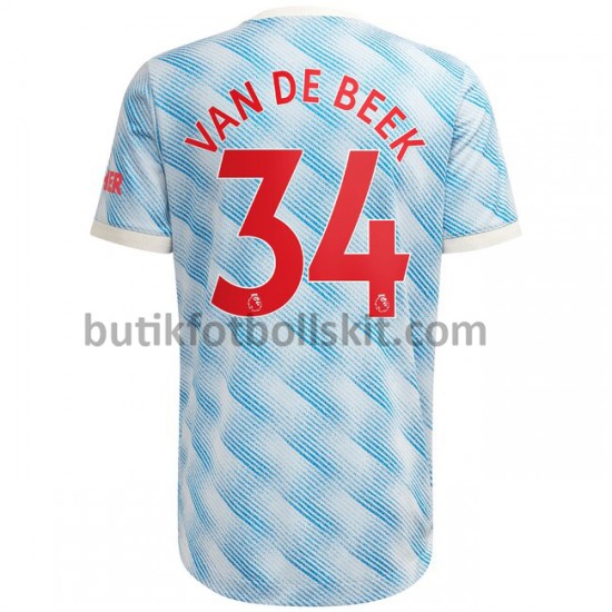 Manchester United Donny Van De Beek 34 Borta Matchtröja 2021/22 Kortärmad