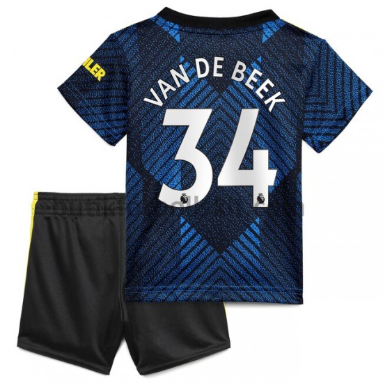 Manchester United Donny van de Beek 34 Barn Tredje Matchtröja 2021/22 Kortärmad