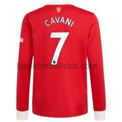 Manchester United Edinson Cavani 7 Hemma Matchtröja 2021/22 Långärmad