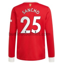 Manchester United Jadon Sancho 25 Hemma Matchtröja 2021/22 Långärmad