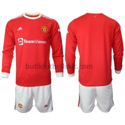 Manchester United Barn Hemma Matchtröja 2021/22 Långärmad