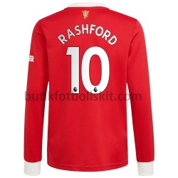 Manchester United Marcus Rashford 10 Hemma Matchtröja 2021/22 Långärmad