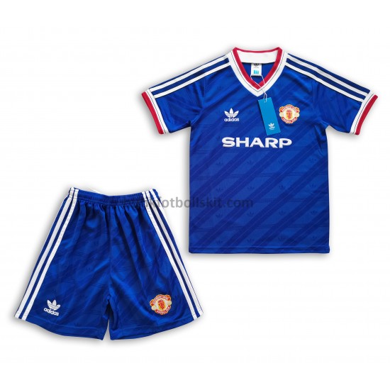 Manchester United Retro Barn Borta Matchtröja 1986 Kortärmad