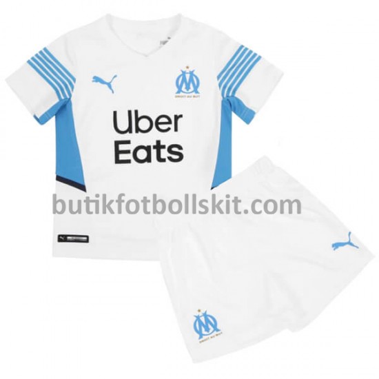 Olympique de Marseille Barn Hemma Matchtröja 2021/22 Kortärmad