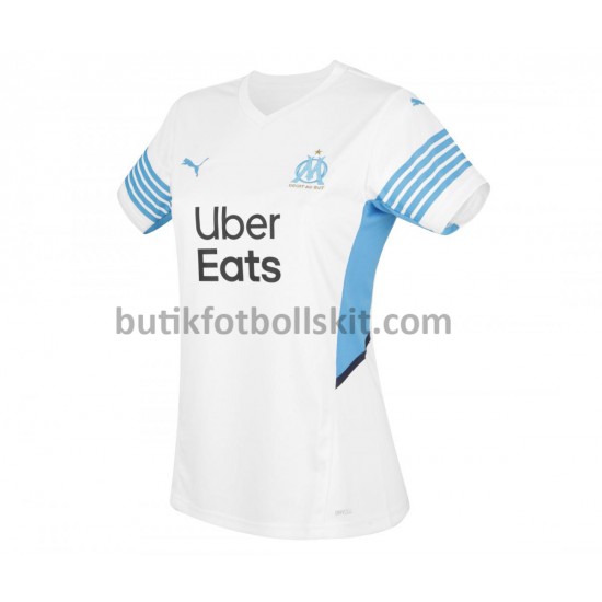 Olympique de Marseille Damen Hemma Matchtröja 2021/22 Kortärmad