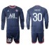 Paris Saint-Germain MESSI 30 Barn Hemma Matchtröja 2021/22 Långärmad