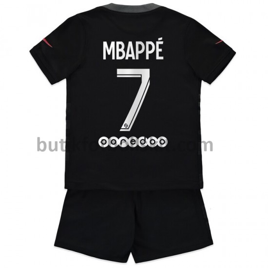 Paris Saint-Germain Kylian Mbappé 7 Barn Tredje Matchtröja 2021/22 Kortärmad
