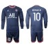 Paris Saint-Germain Neymar JR 10 Barn Hemma Matchtröja 2021/22 Långärmad