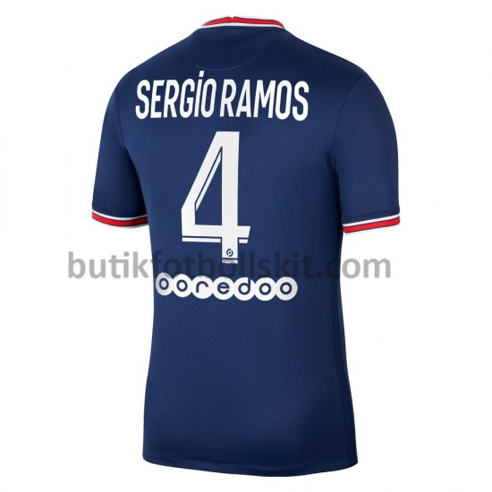 Paris Saint-Germain Sergio Ramos 4 Hemma Matchtröja 2021/22 Kortärmad