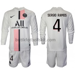Paris Saint-Germain Sergio Ramos 4 Barn Borta Matchtröja 2021/22 Långärmad